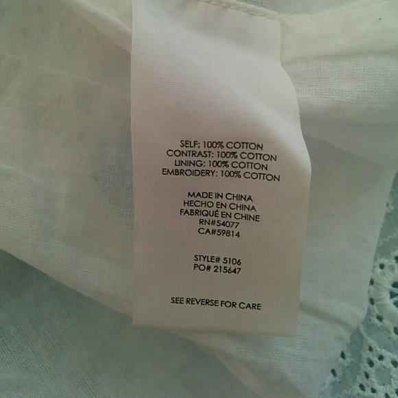 🎉Cabi Lizzie White Eyelet Dress - Picture 7 of 7